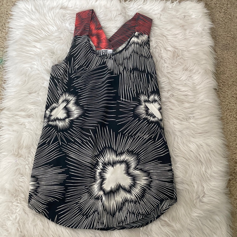 ROXY size small, lightweight, polyester, with cool racer back detail on the back